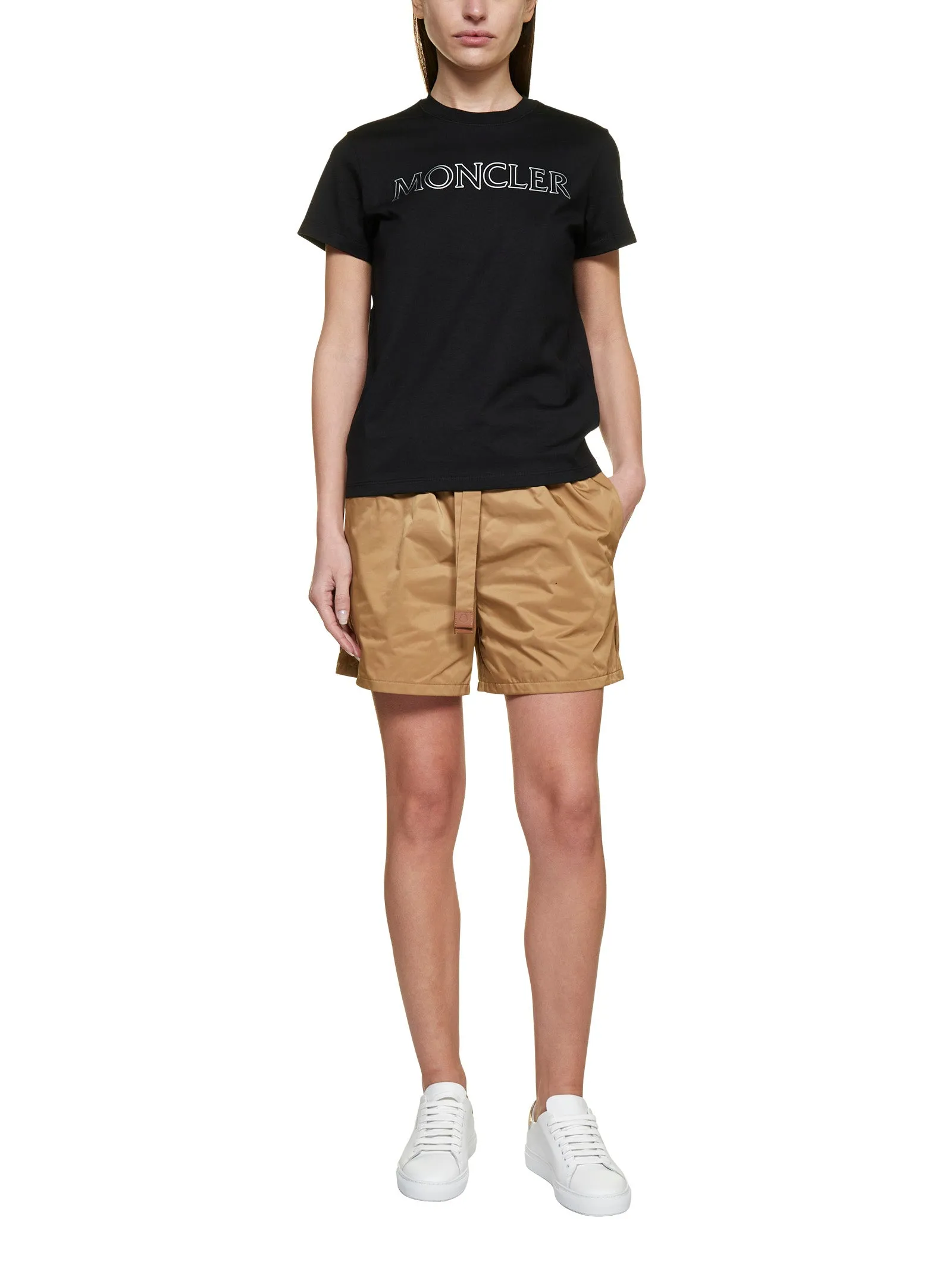 Moncler Drawstring Elastic Waist Shorts