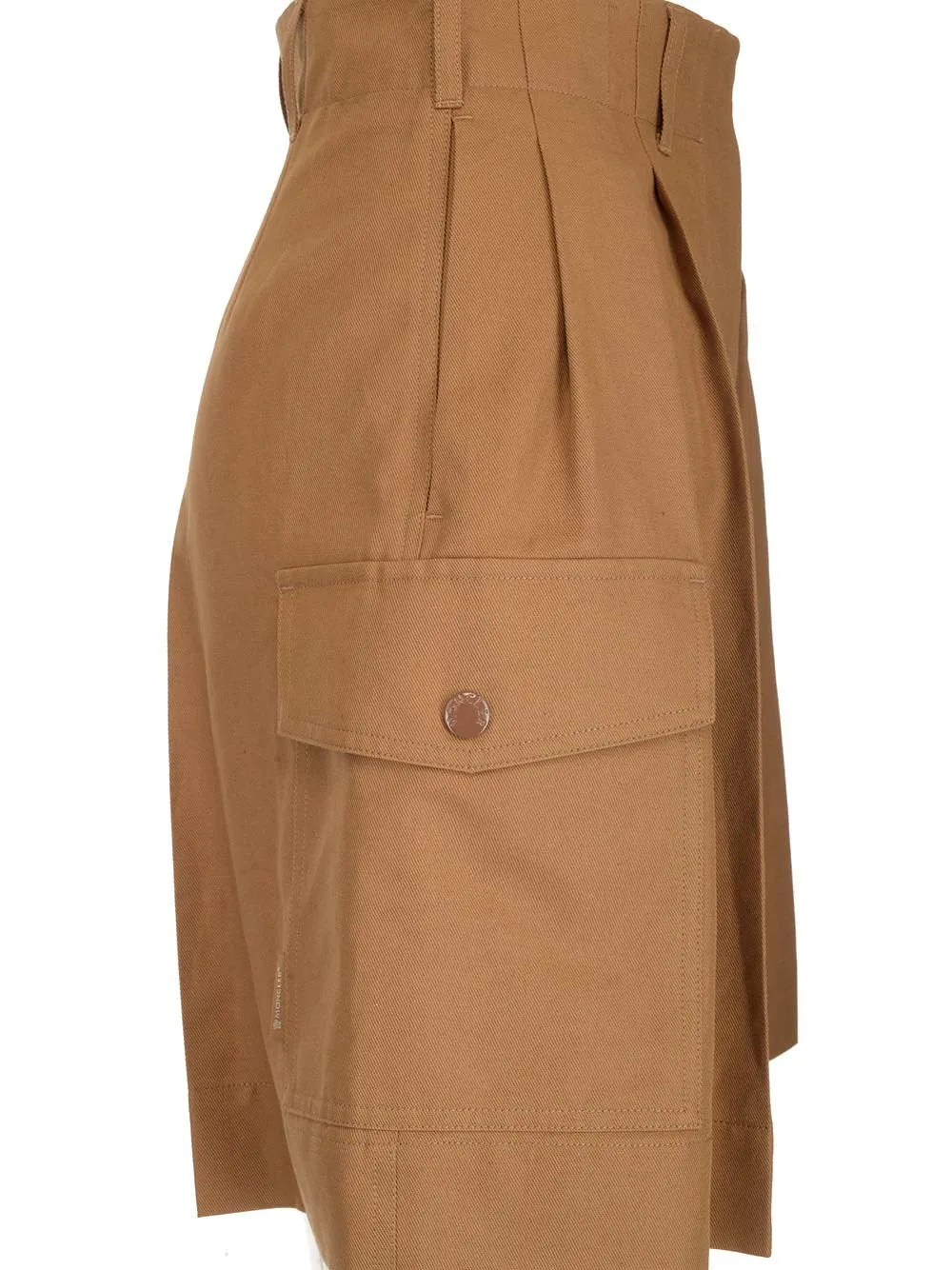 Moncler High Waist Straight Cut Shorts