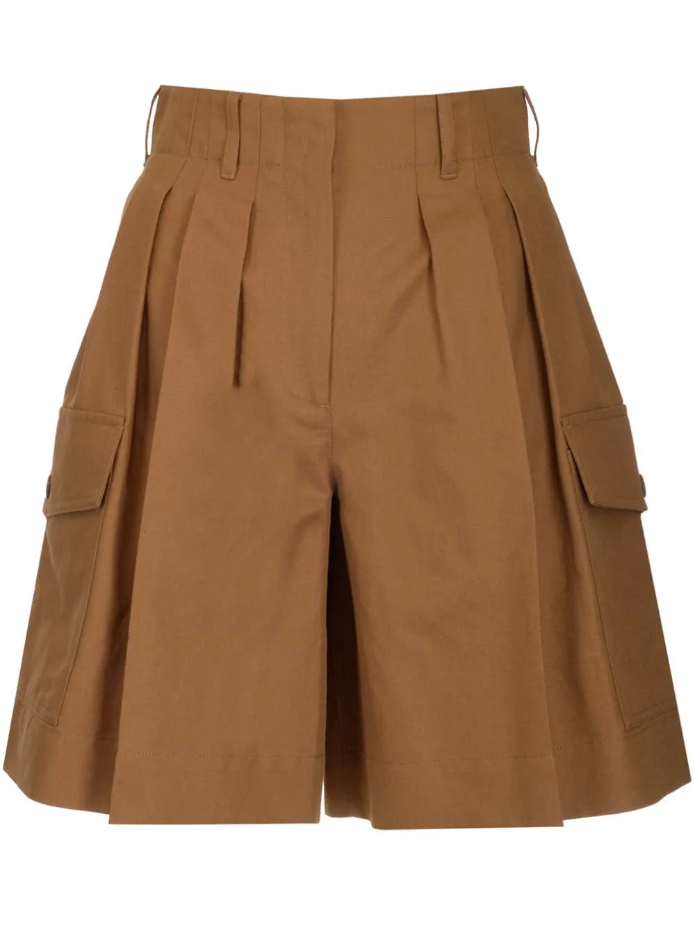 Moncler High Waist Straight Cut Shorts
