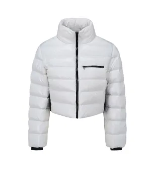 Moncler Mockneck Logo Printed Zipped Jacket