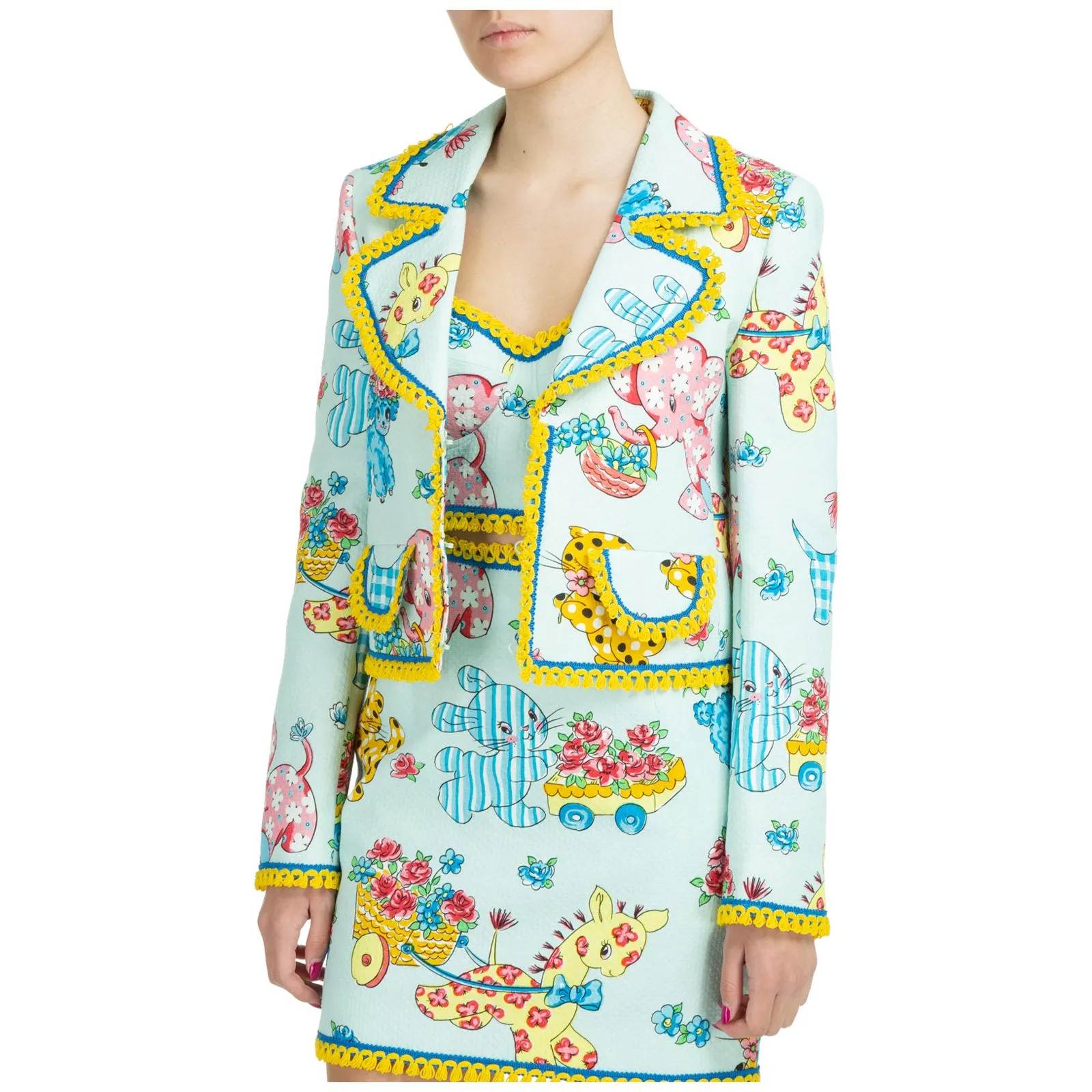 Moschino All-Over Calico Animals Printed Jacket