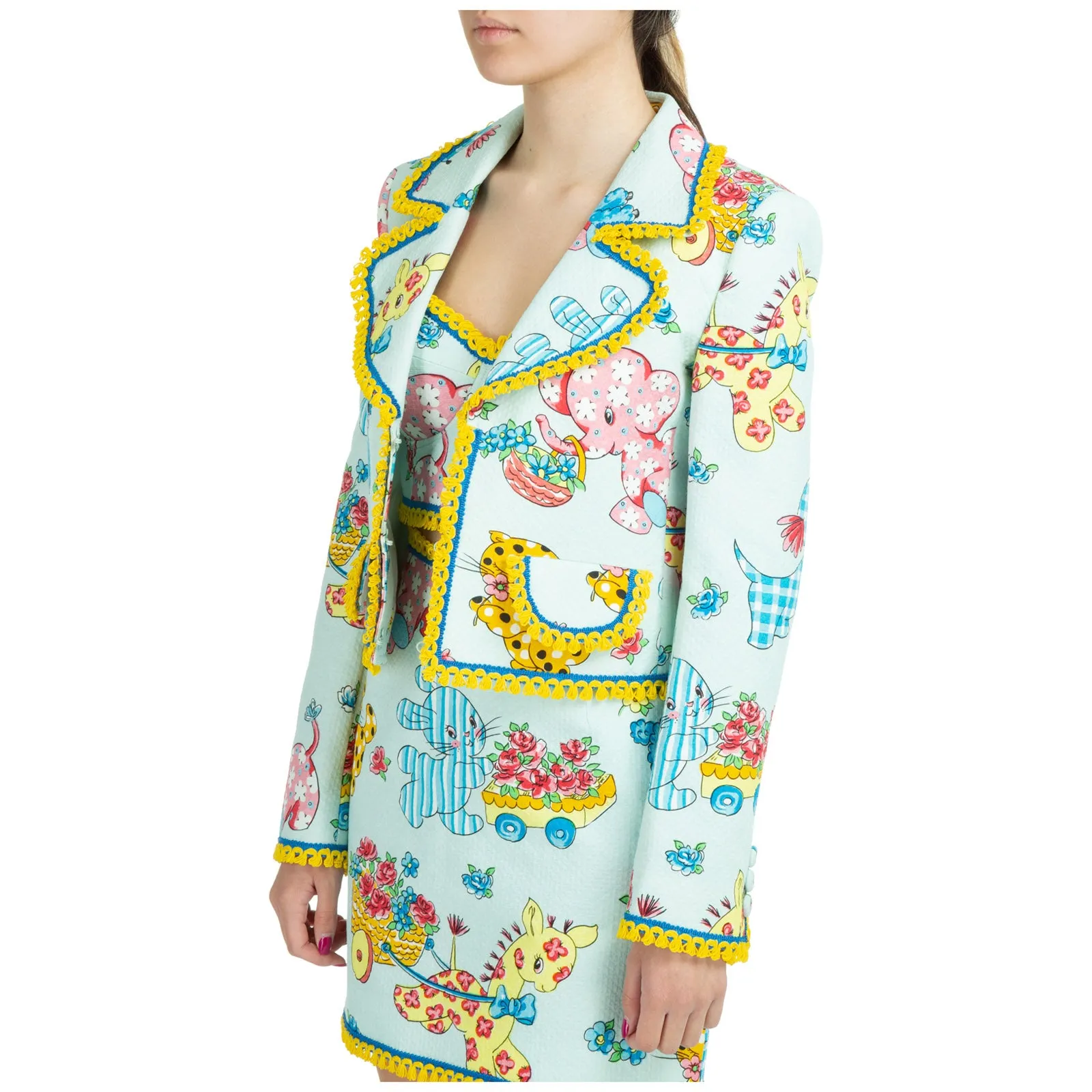 Moschino All-Over Calico Animals Printed Jacket