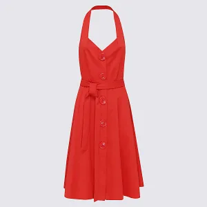 Moschino Buttoned Sleeveless Midi Dress