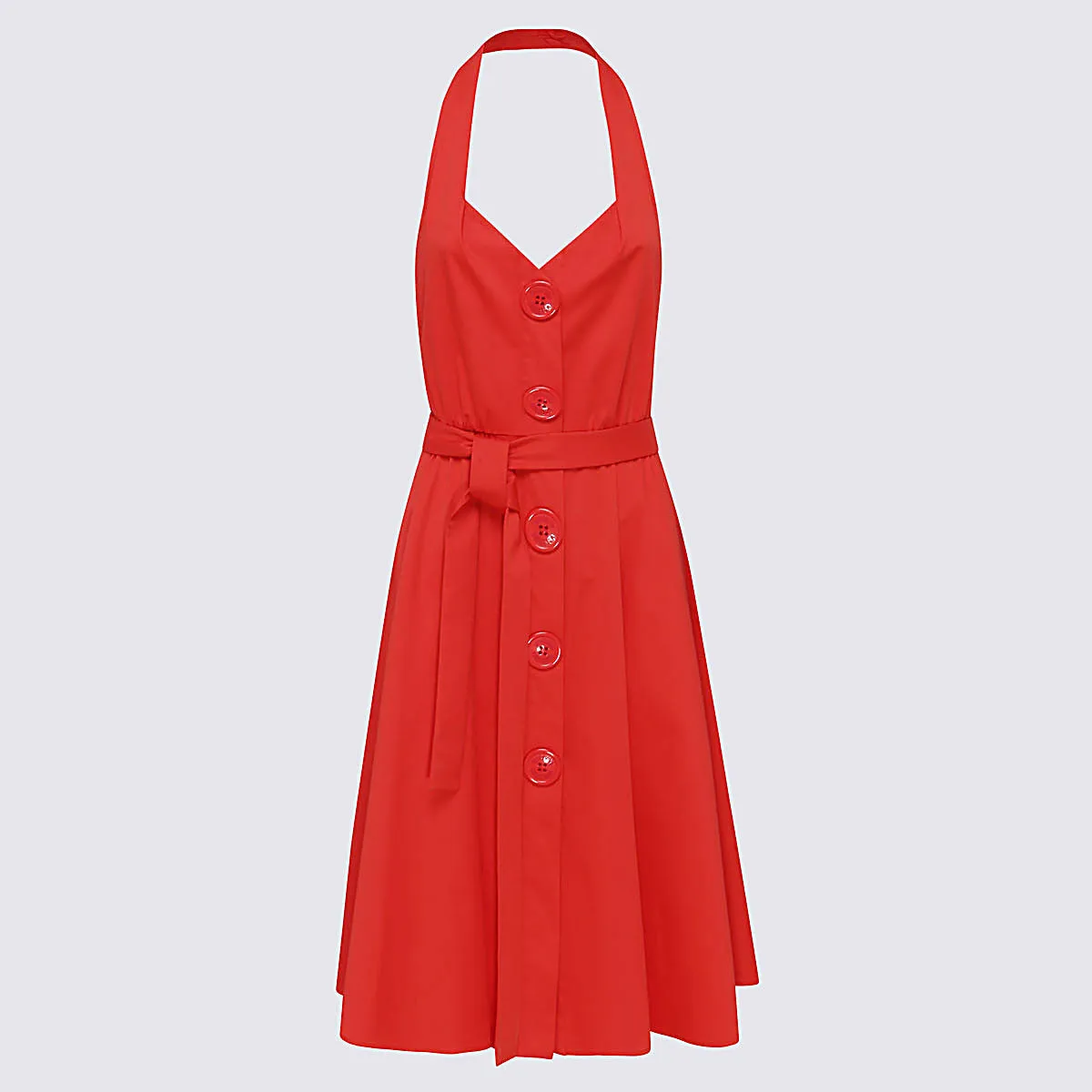 Moschino Buttoned Sleeveless Midi Dress
