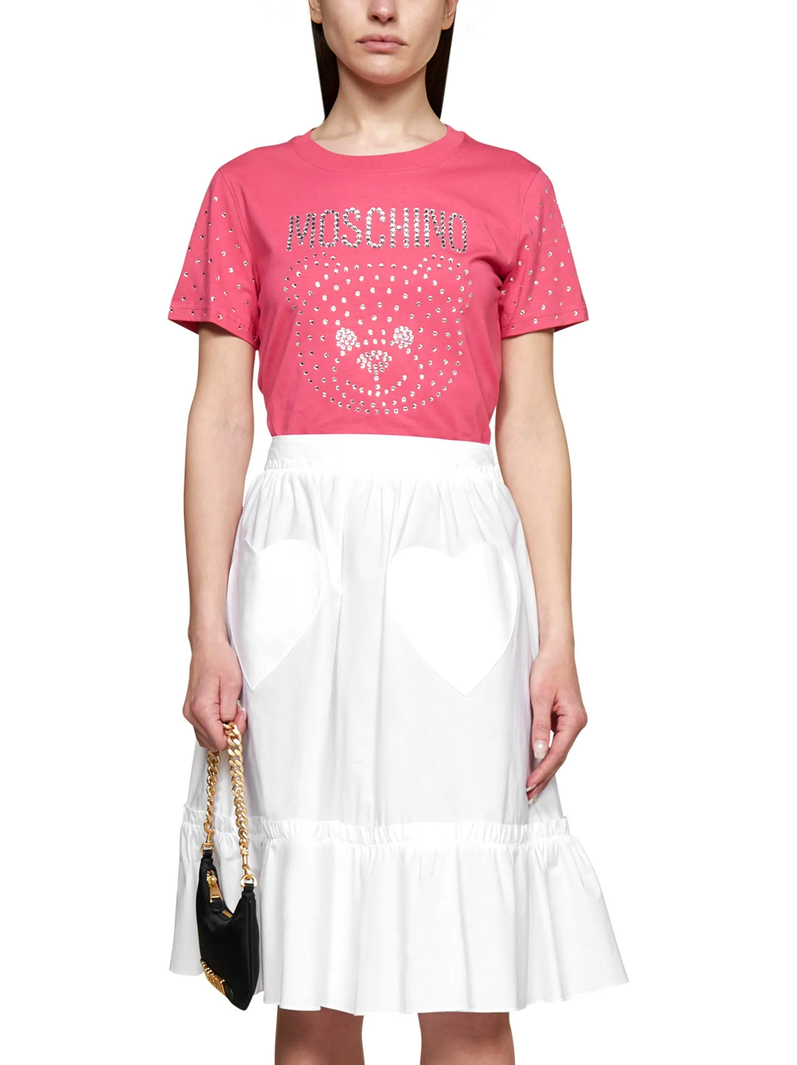 Moschino Heart Detailed A-Line Skirt