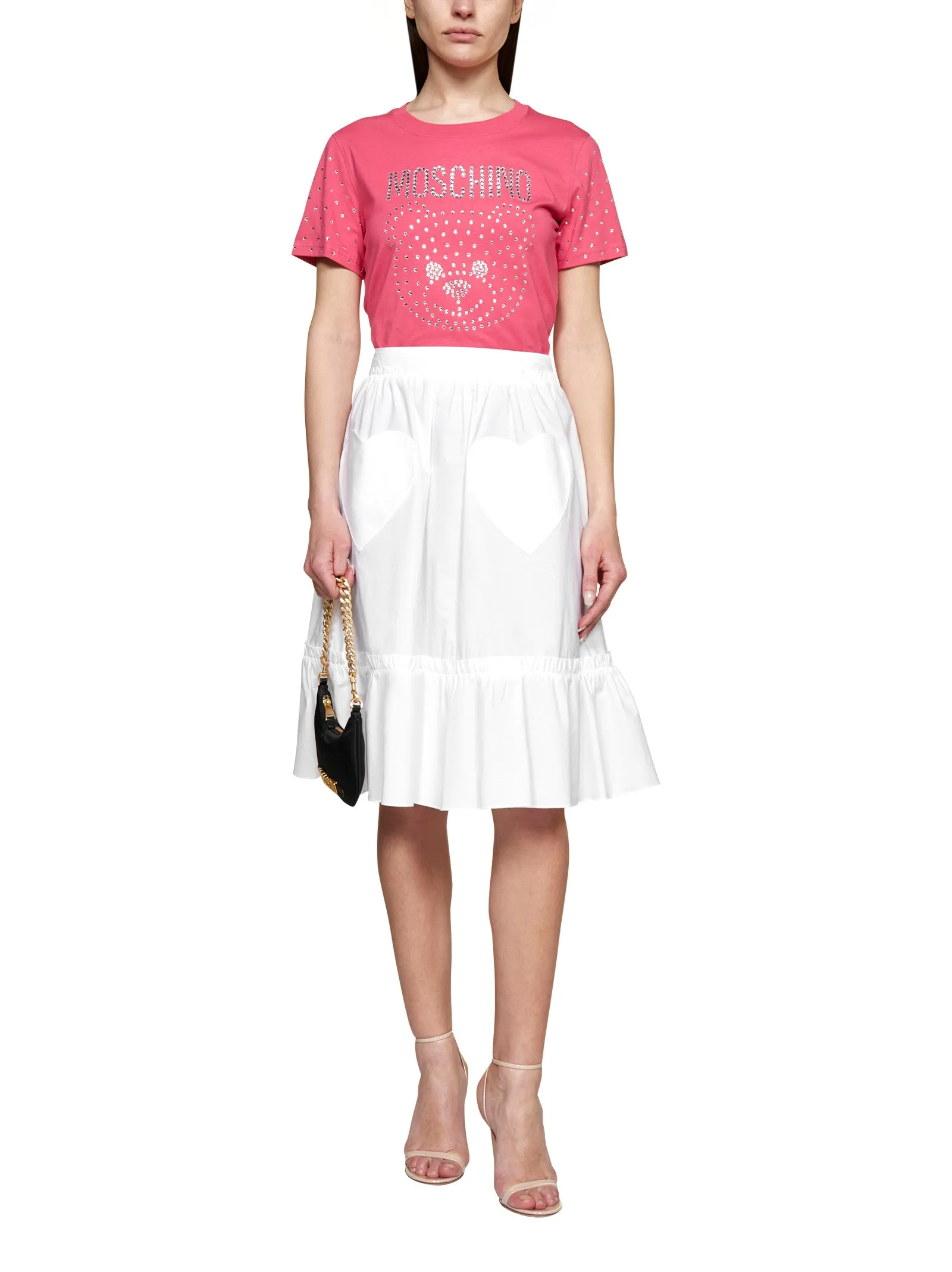 Moschino Heart Detailed A-Line Skirt