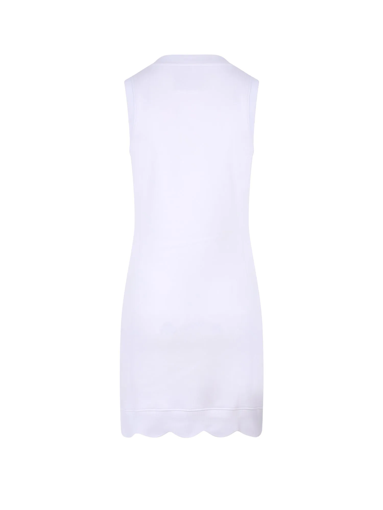 Moschino Logo Detailed Scallop Hem Mini Dress