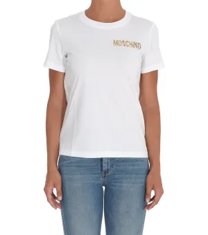Moschino Logo Paint Effect Crewneck T-Shirt