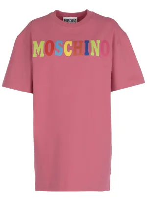 Moschino Logo Printed Crewneck T-Shirt Dress