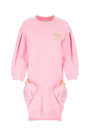 Moschino Pouch-Detailed Sweatshirt Dress