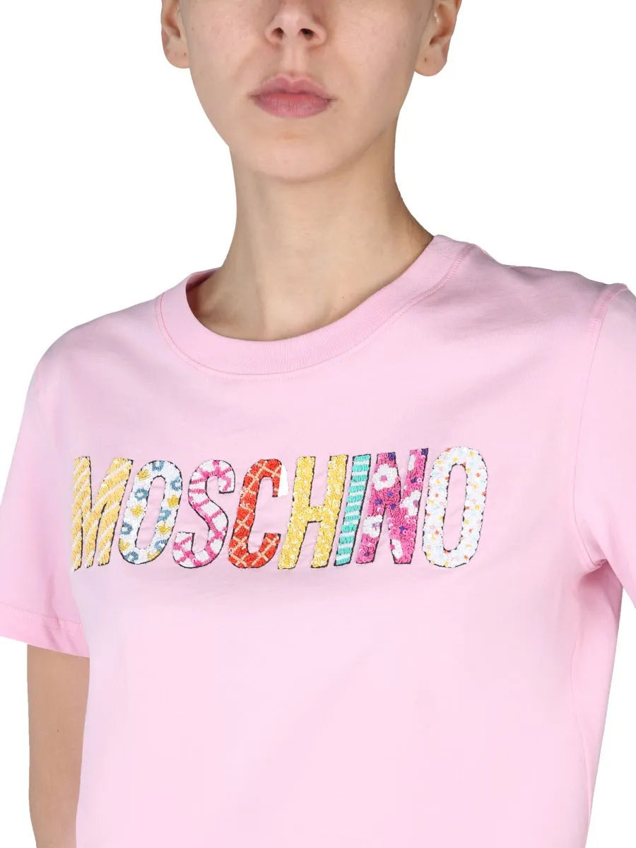 Moschino Sequin Embellished Crewneck T-Shirt
