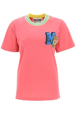 Moschino Teddy Bear Flocked Crewneck T-Shirt