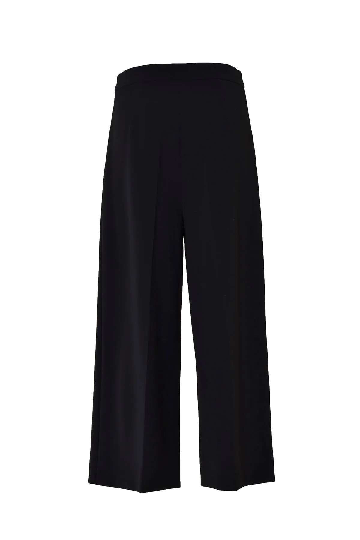 Moschino Teddy Buttons Crepe Cropped Wide Leg Pants