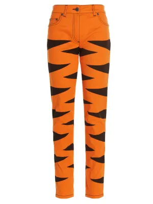 Moschino Year Of The Tiger Printed Jeans