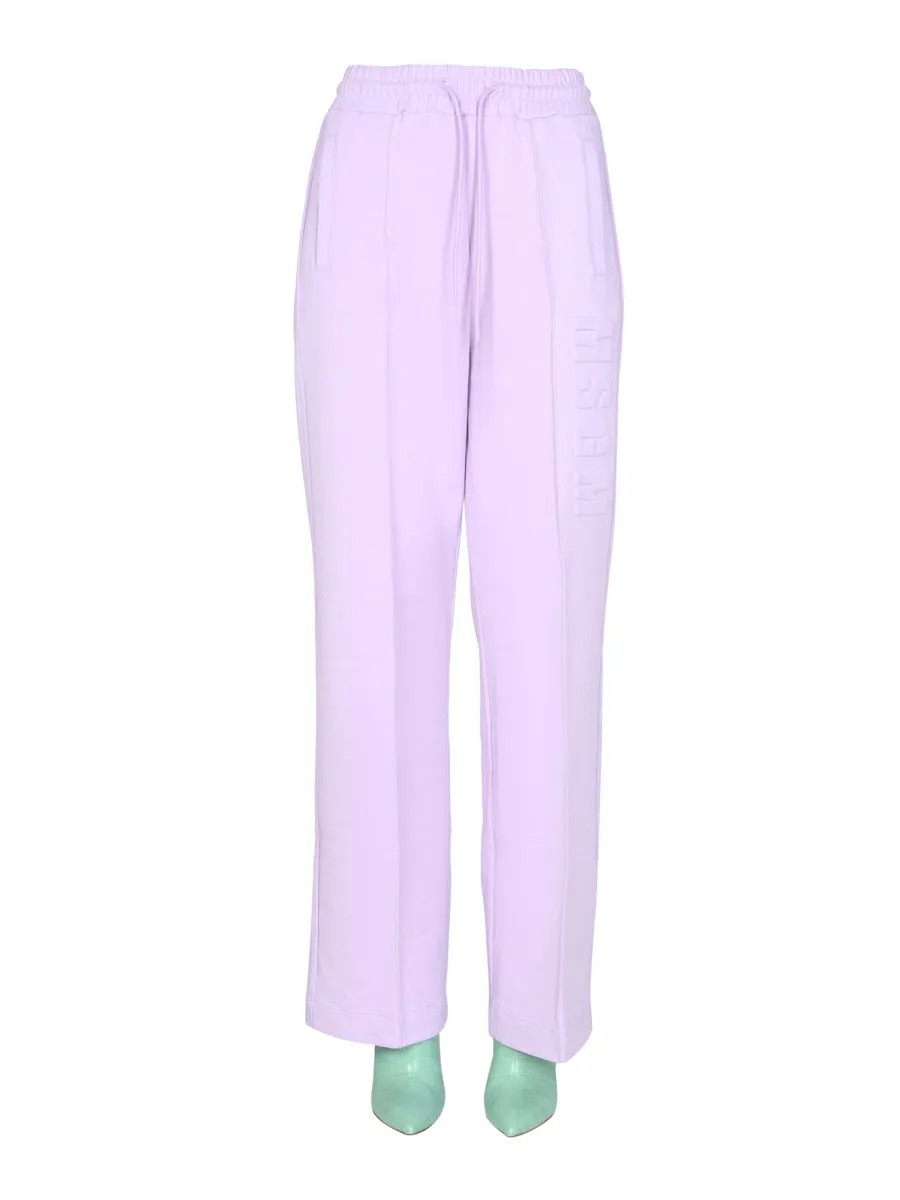 MSGM Elastic Waist Straight-Leg Pants