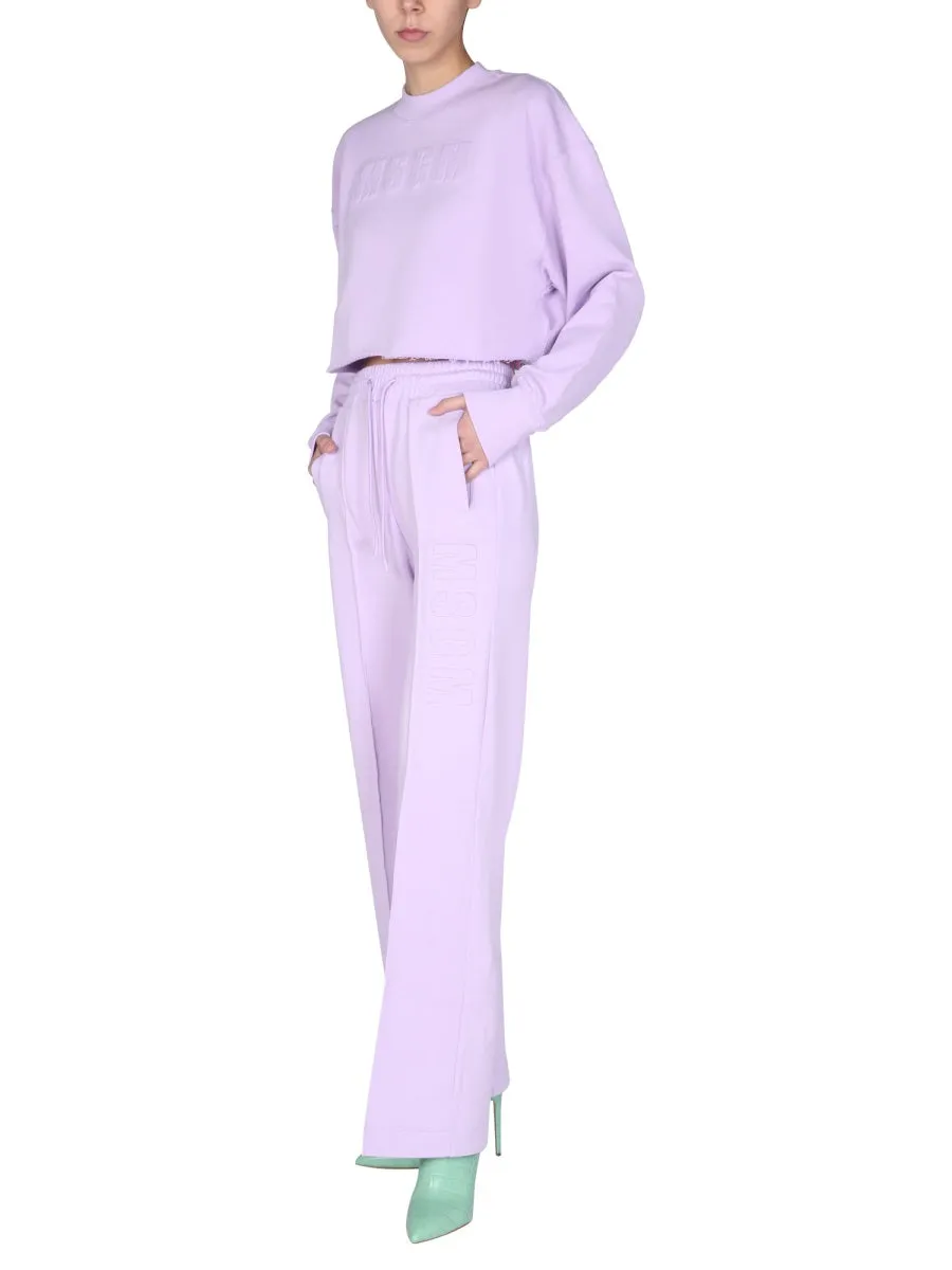 MSGM Elastic Waist Straight-Leg Pants
