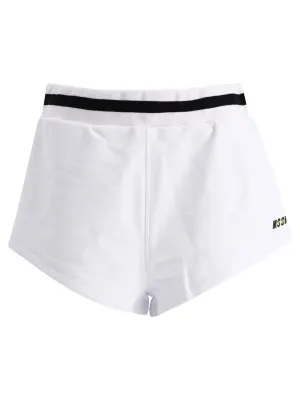 MSGM Elastic Waist Track Shorts