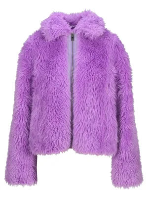 MSGM Faux-Fur Zip-Up Jacket