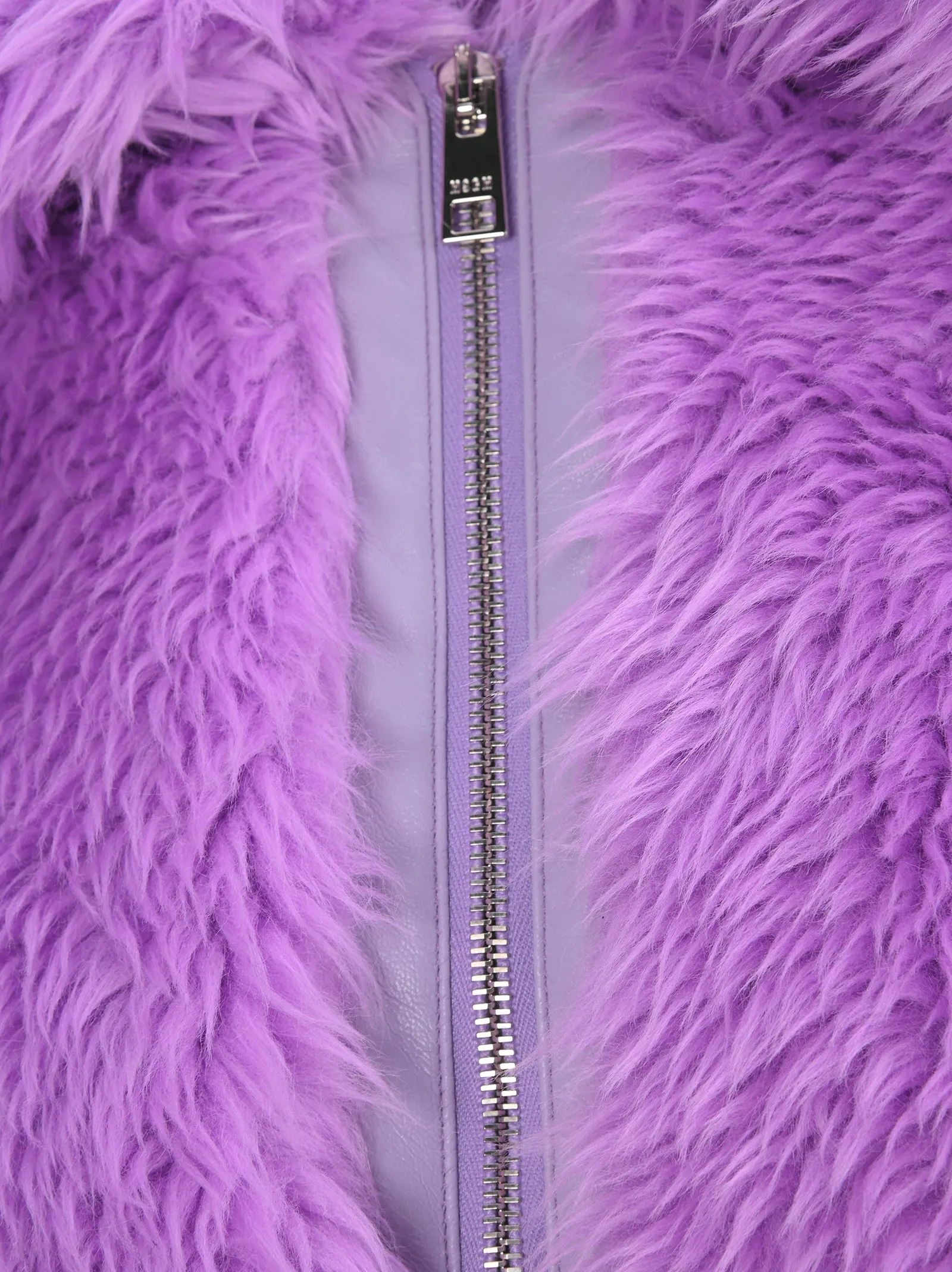 MSGM Faux-Fur Zip-Up Jacket