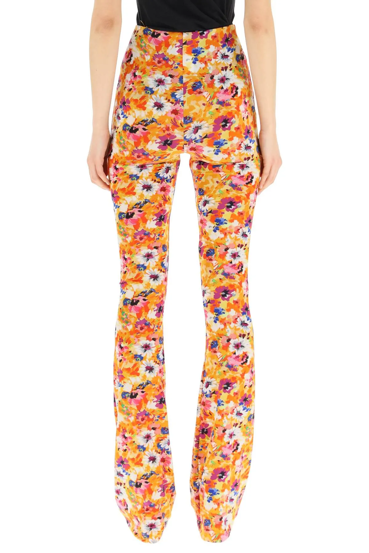 MSGM Floral Printed Flared Trousers