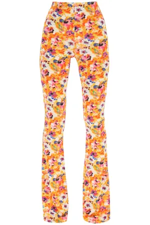 MSGM Floral Printed Flared Trousers