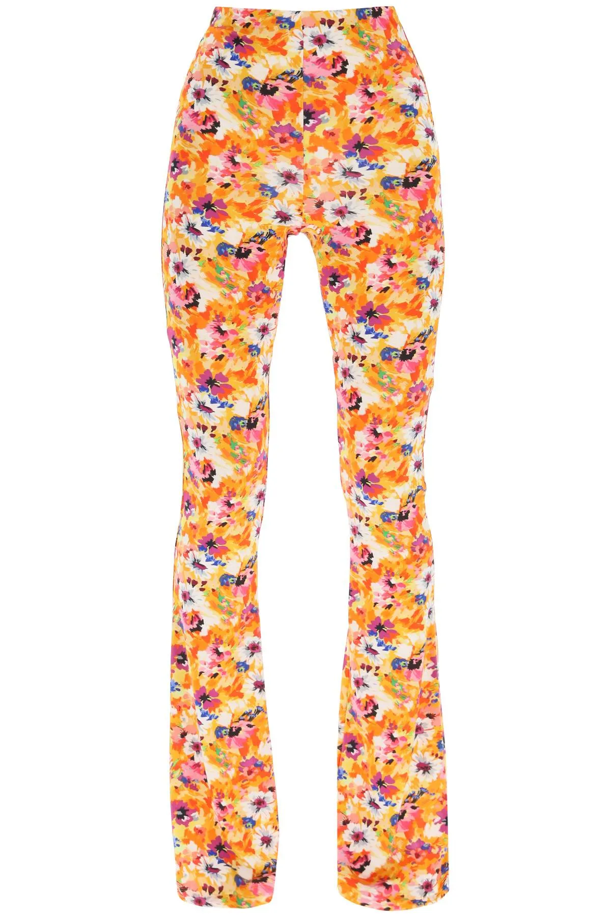 MSGM Floral Printed Flared Trousers