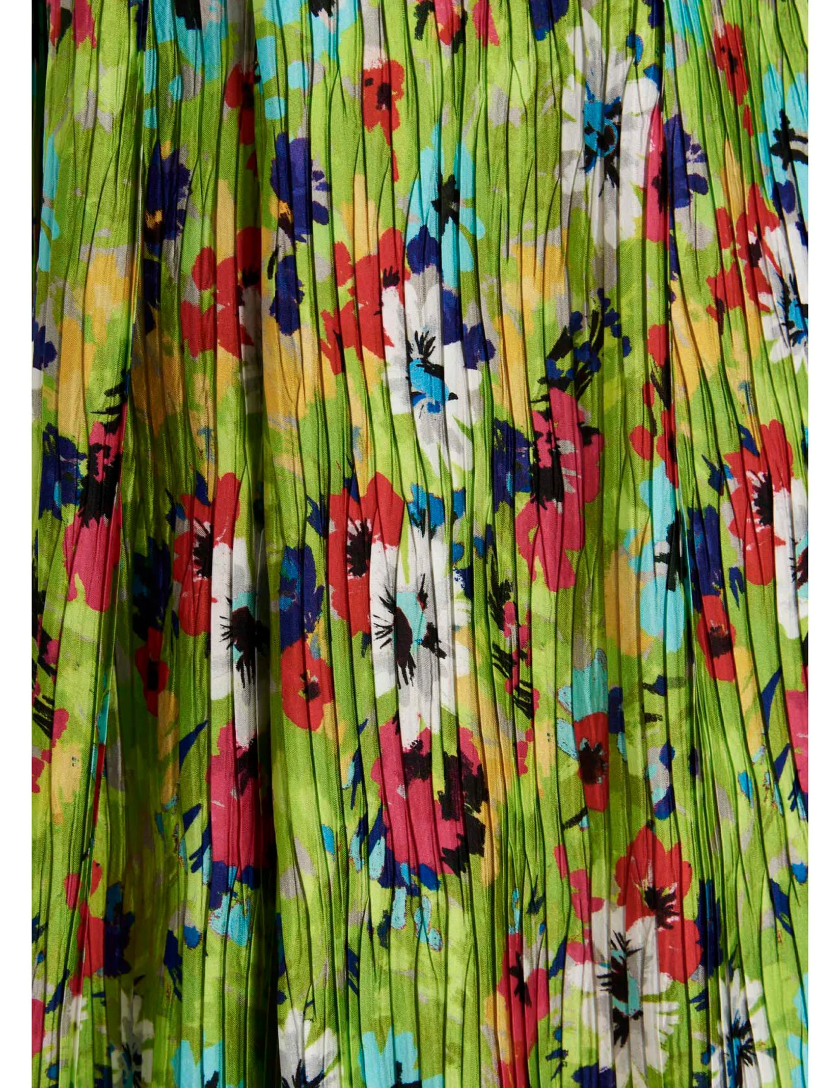 MSGM Floral Printed Ruched Maxi Skirt