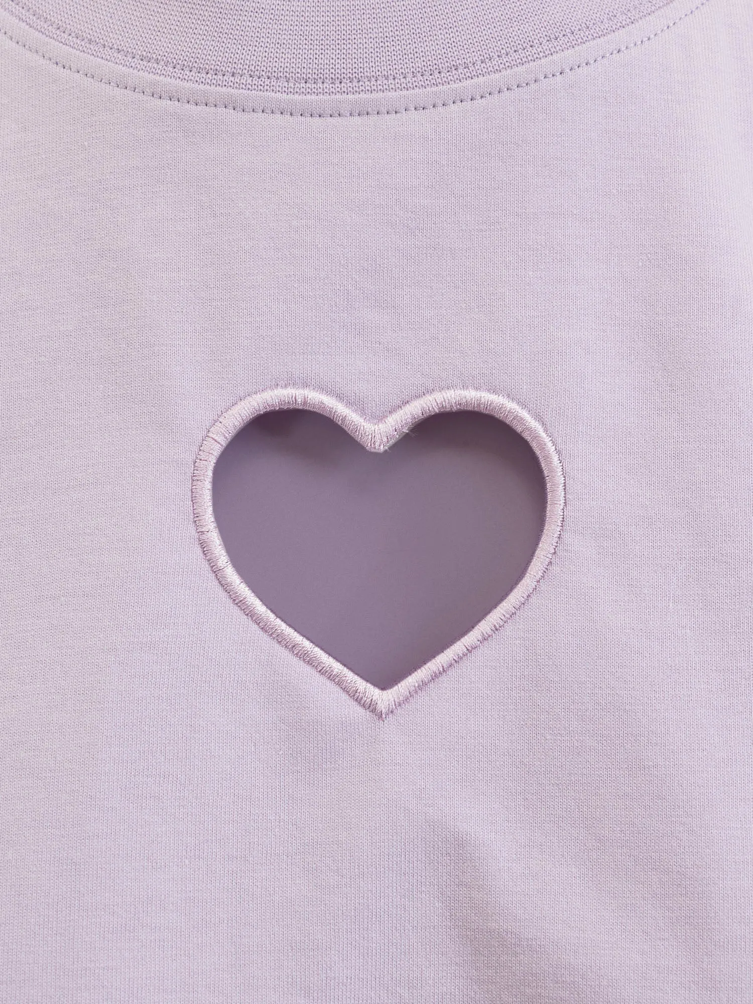 MSGM Heart Cut-Out Crewneck T-Shirt