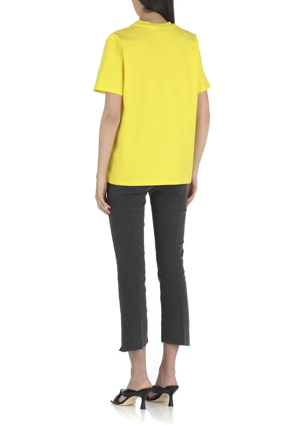 MSGM Logo Embroidered Crewneck T-Shirt