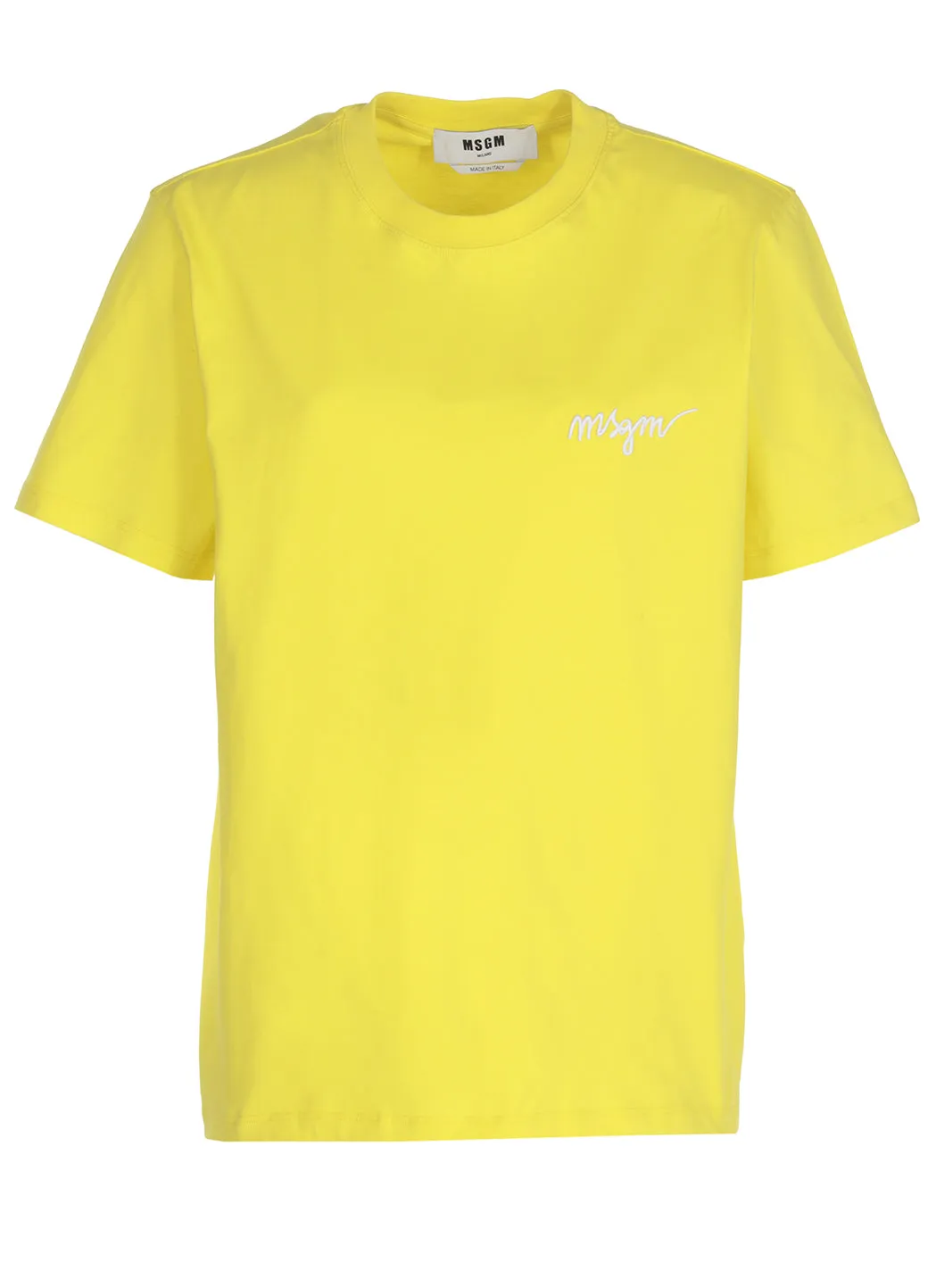 MSGM Logo Embroidered Crewneck T-Shirt