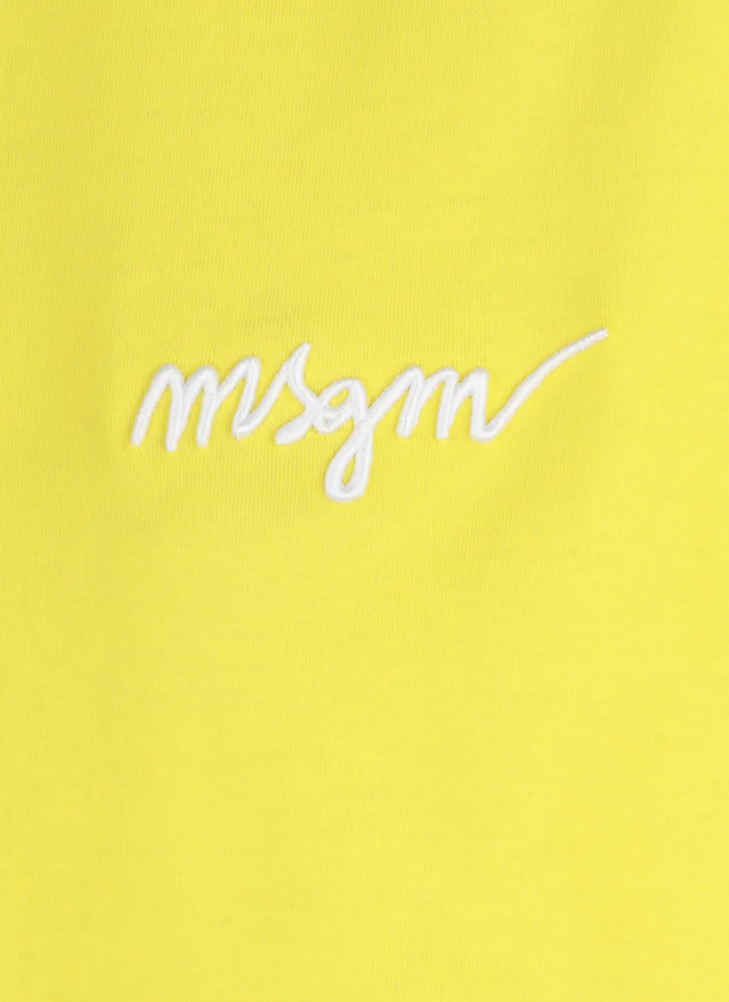 MSGM Logo Embroidered Crewneck T-Shirt
