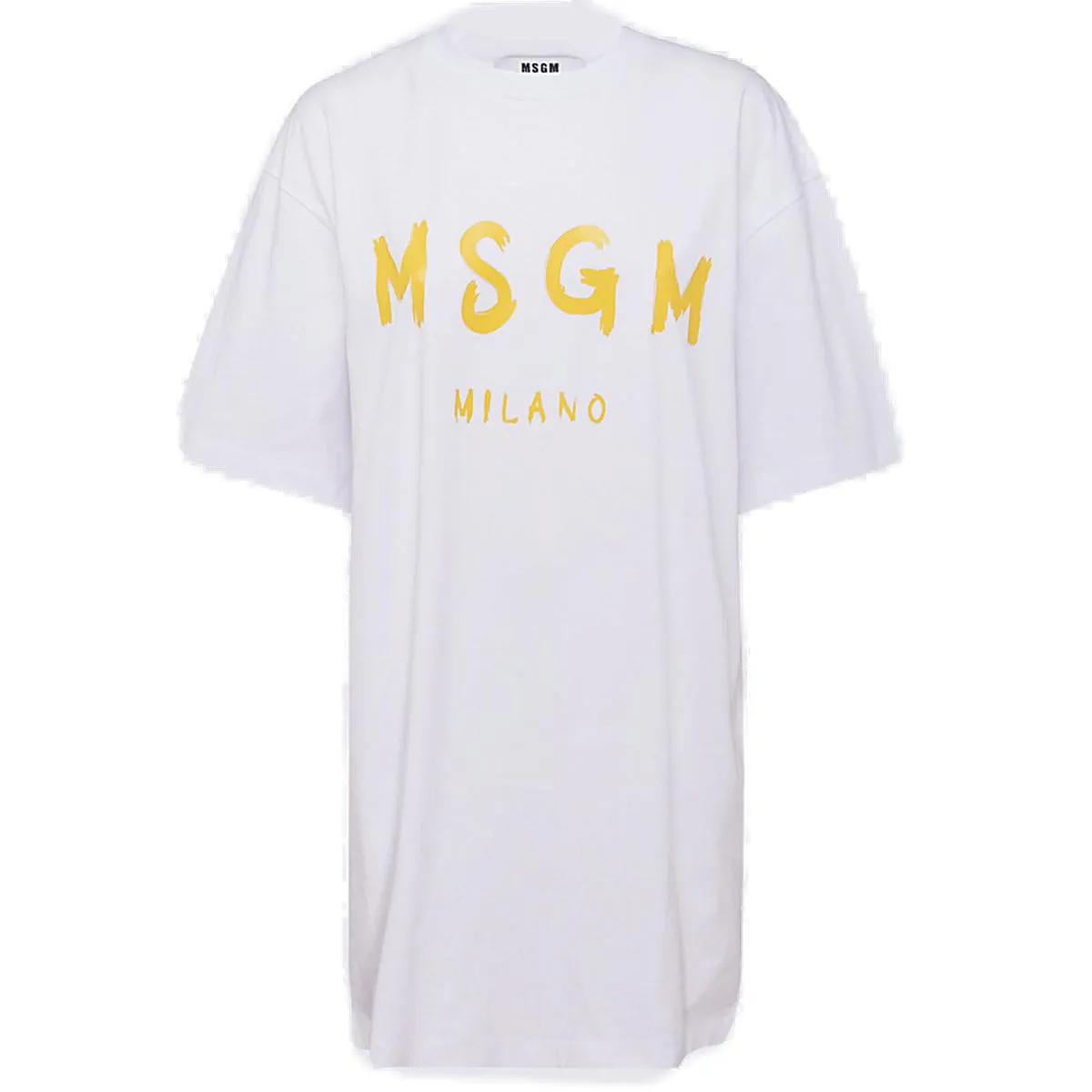 MSGM Logo Printed Crewneck T-Shirt Dress