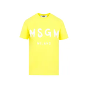 MSGM Logo Printed Crewneck T-Shirt