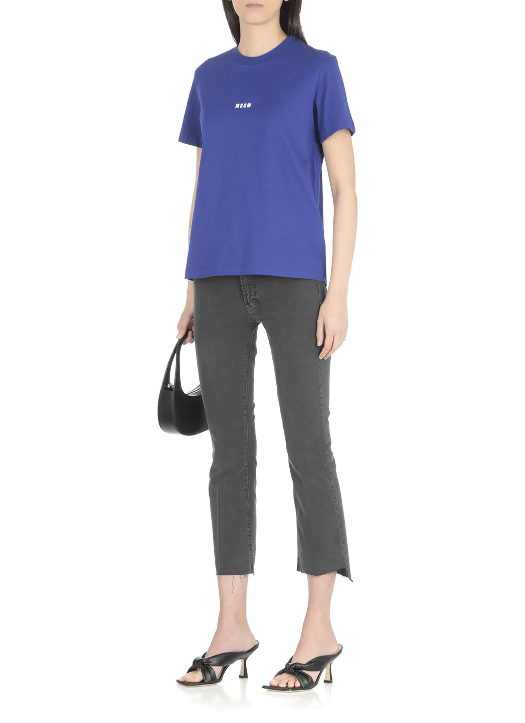 MSGM Logo Printed Crewneck T-Shirt