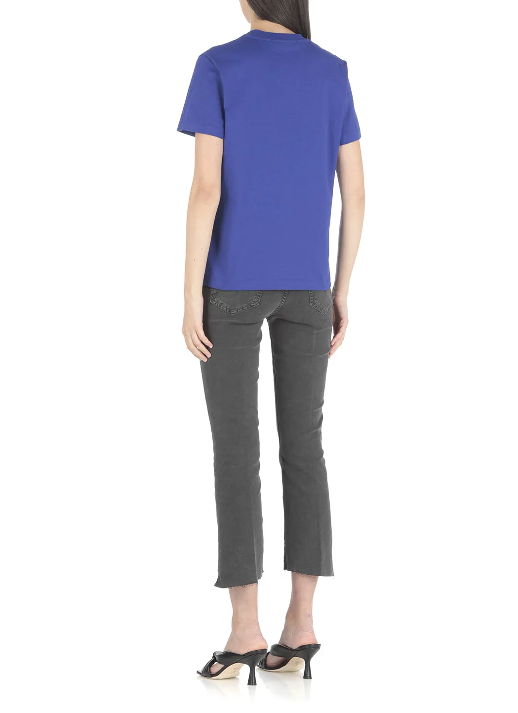 MSGM Logo Printed Crewneck T-Shirt