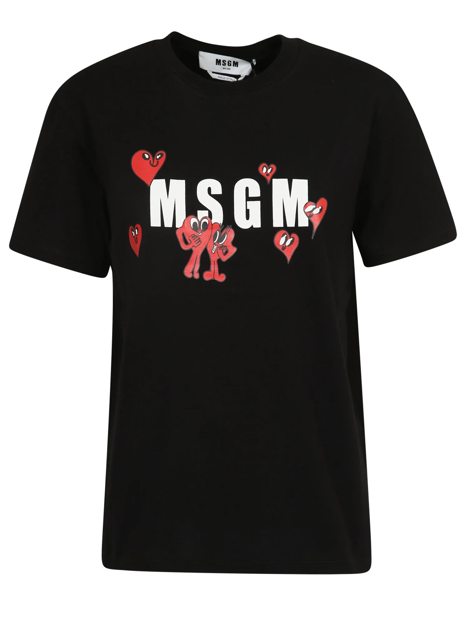 MSGM Logo Printed Crewneck T-Shirt