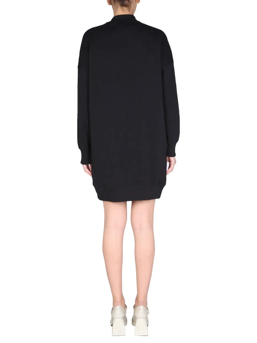 MSGM Logo Printed Mini T-Shirt Dress