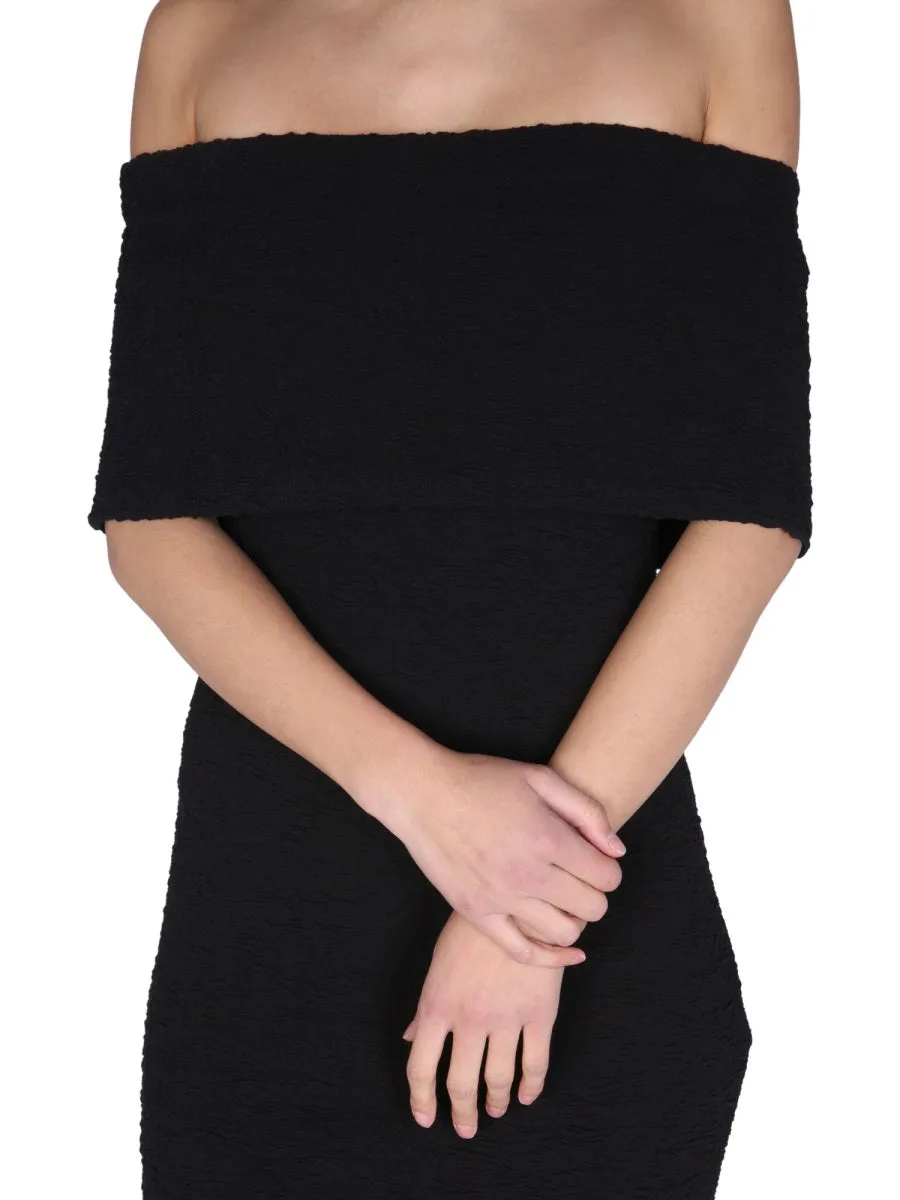 MSGM Off-Shoulder Mini Dress