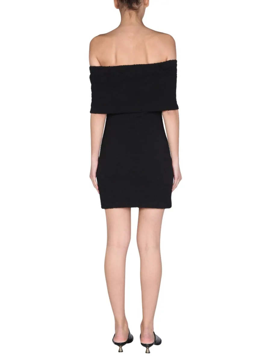 MSGM Off-Shoulder Mini Dress