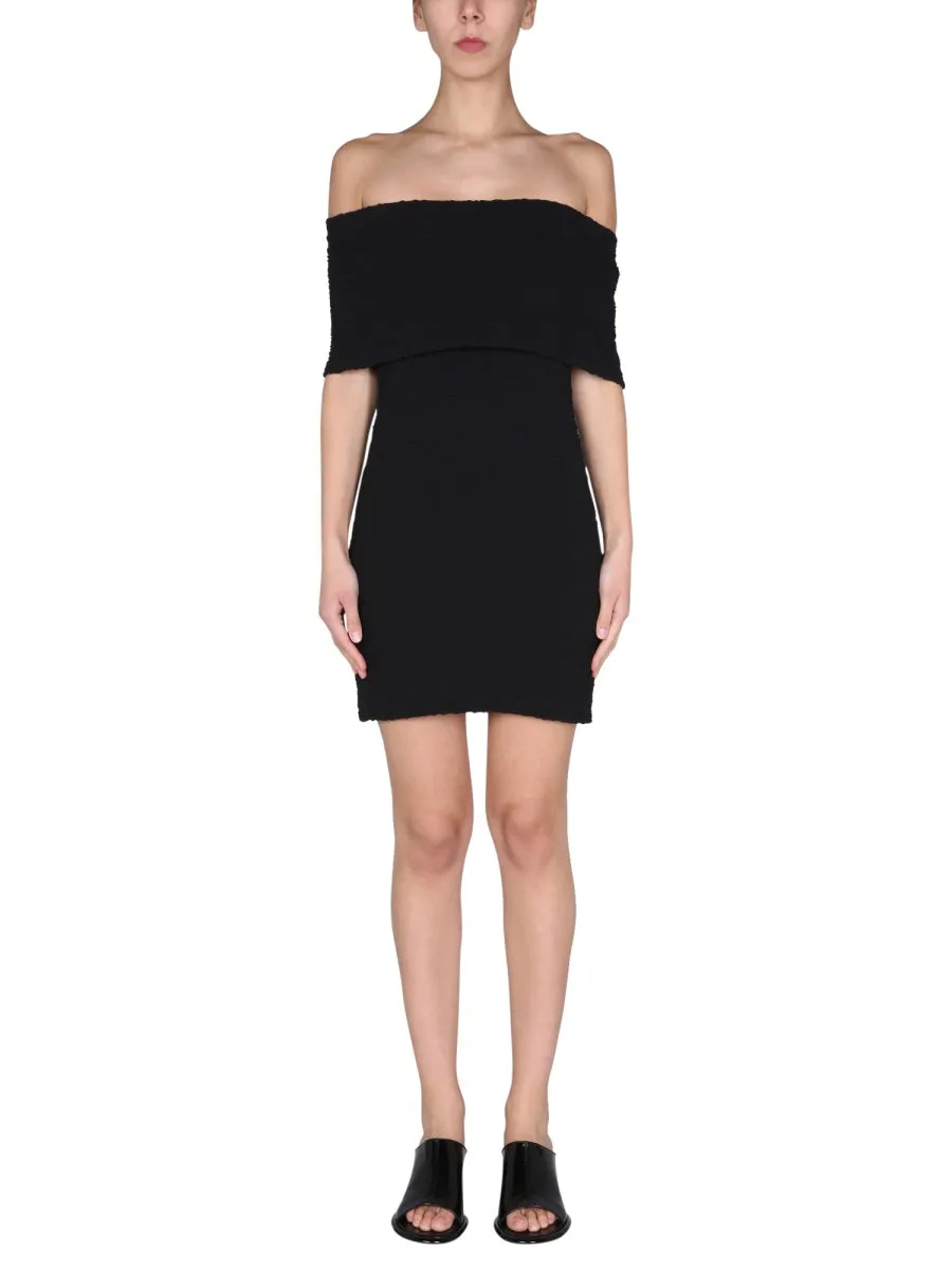 MSGM Off-Shoulder Mini Dress