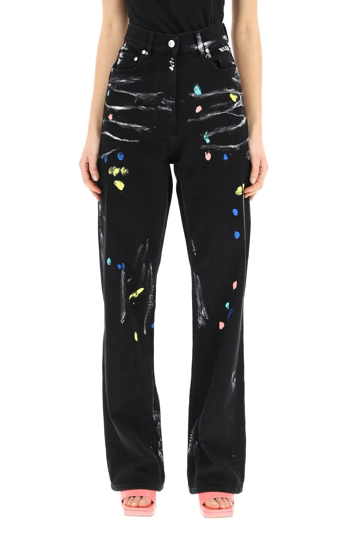 MSGM Paint Detailed Jeans