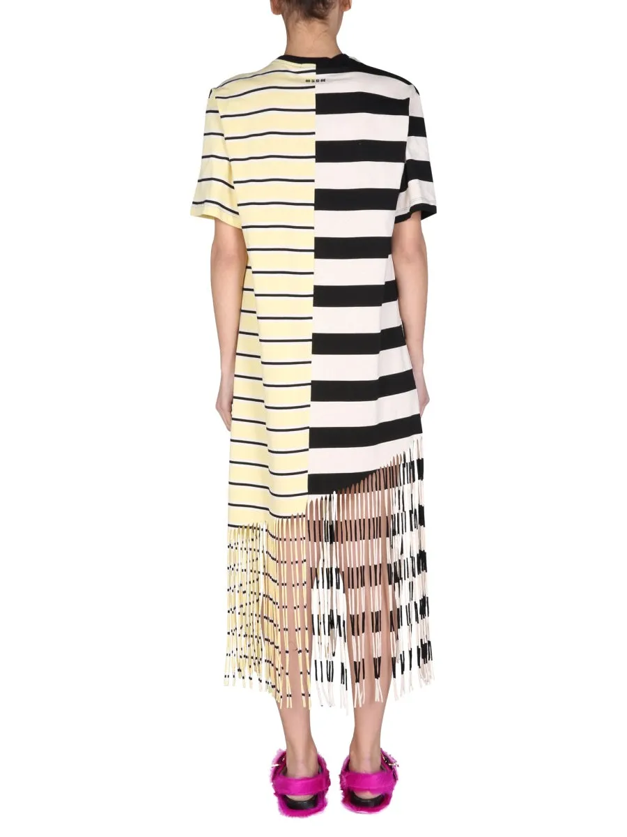 MSGM Printed Fringe Dress