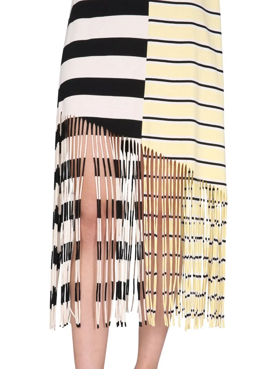 MSGM Printed Fringe Dress