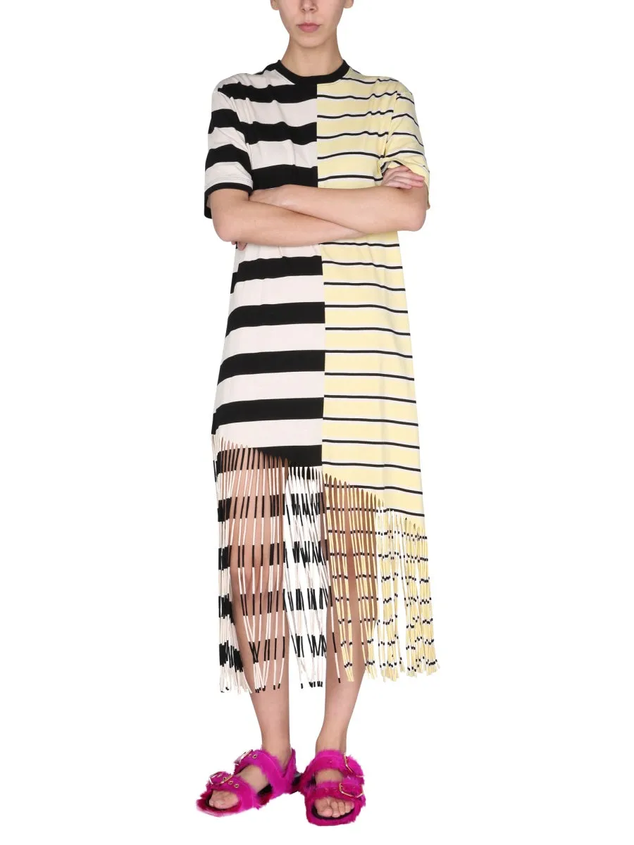MSGM Printed Fringe Dress