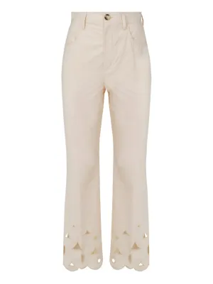 Nanushka Embroidered Detailed High Waist Flared Trousers