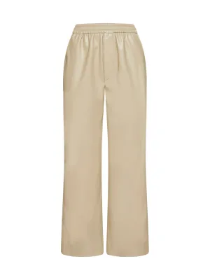 Nanushka Faux Leather High Waist Cropped Trousers