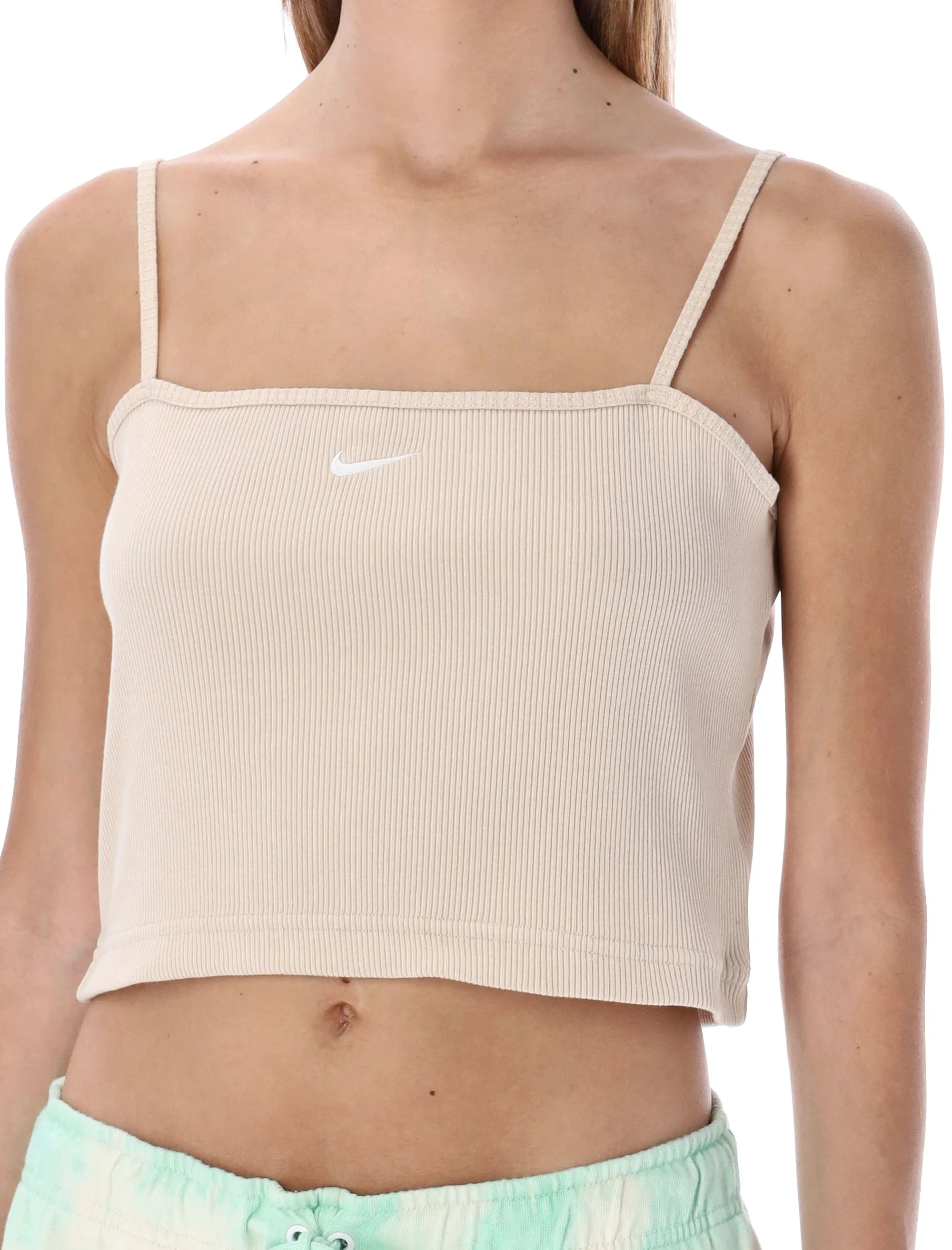 Nike Logo Embroidered Cropped Tank Top