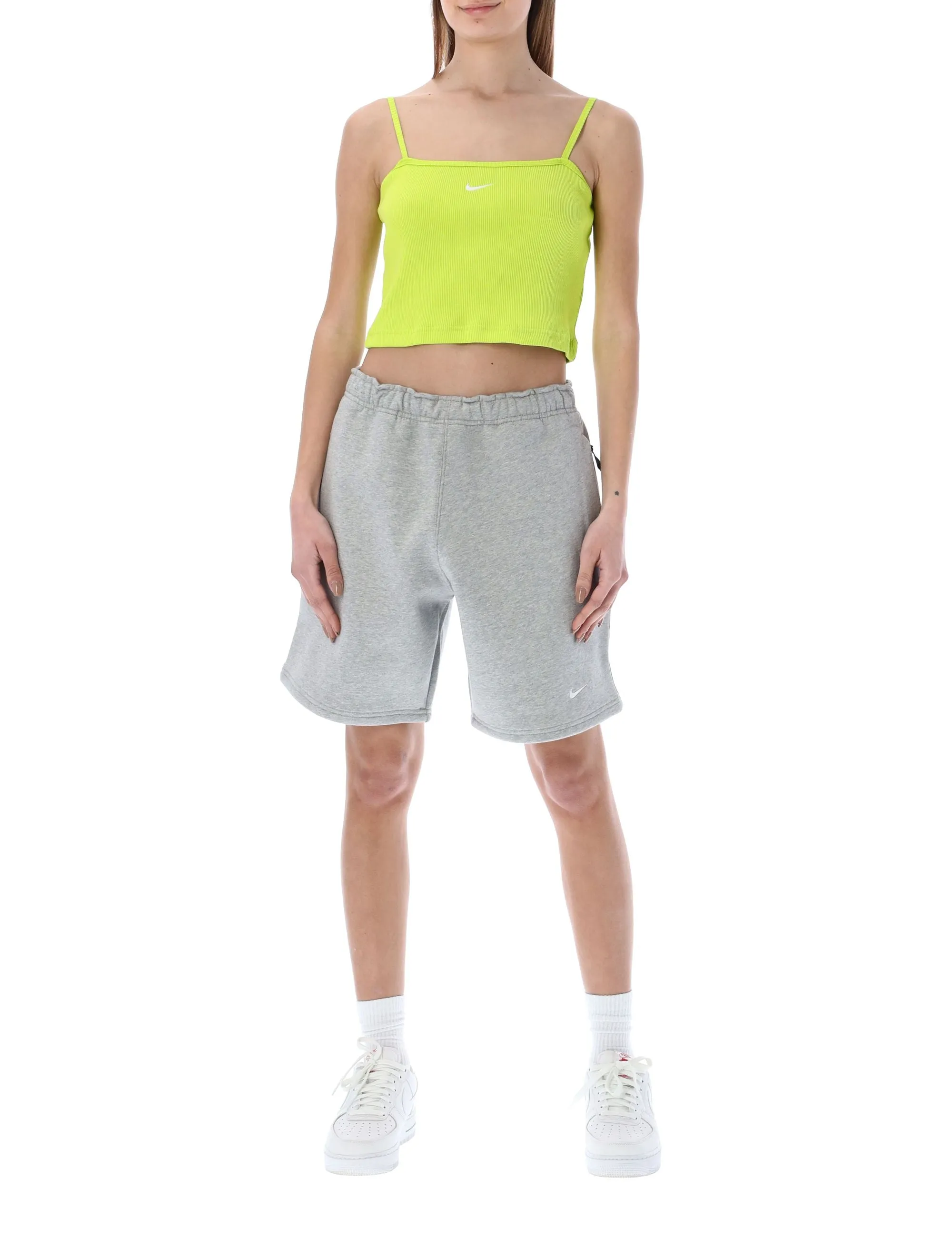 Nike Logo Embroidered Cropped Tank Top