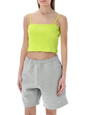 Nike Logo Embroidered Cropped Tank Top