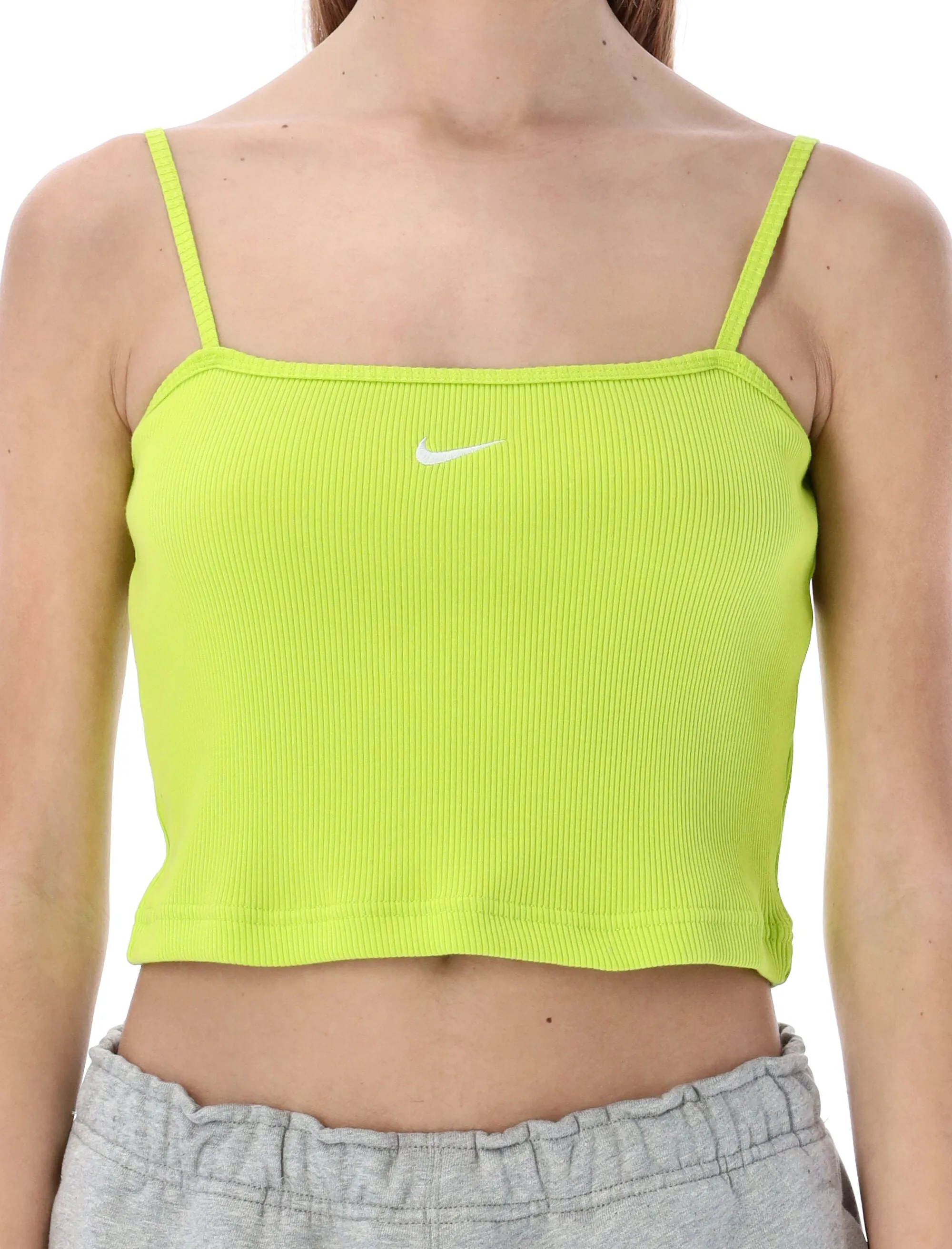 Nike Logo Embroidered Cropped Tank Top